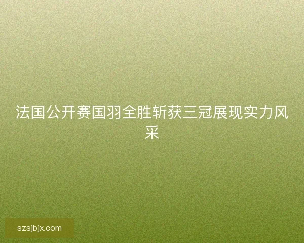 法国公开赛国羽全胜斩获三冠展现实力风采